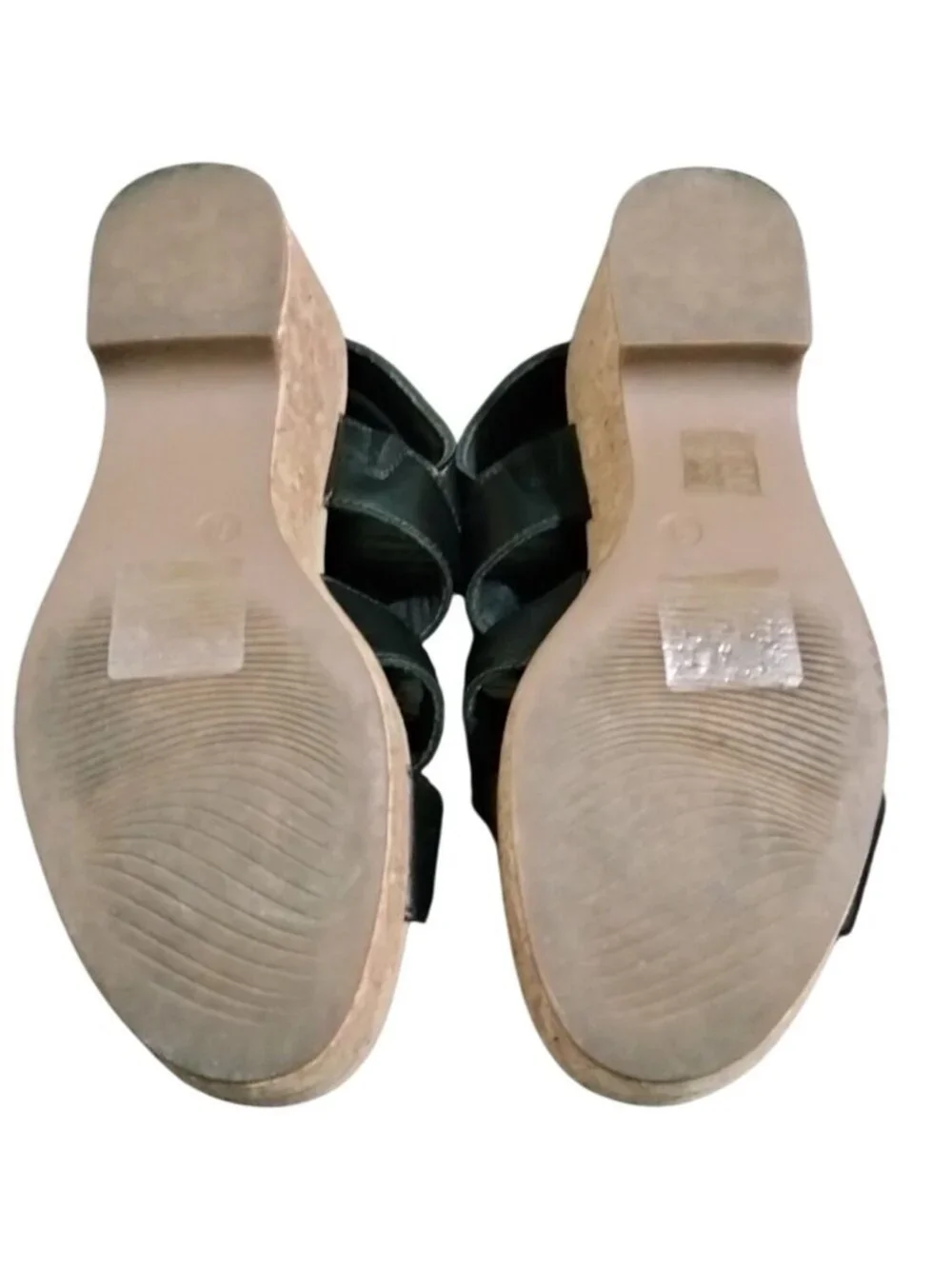 Dream Pairs Size 8 Wedge Sandals Black Faux Leather Comfort Sole